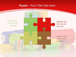 Roll Embroidery Object PowerPoint Template