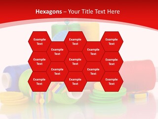 Roll Embroidery Object PowerPoint Template