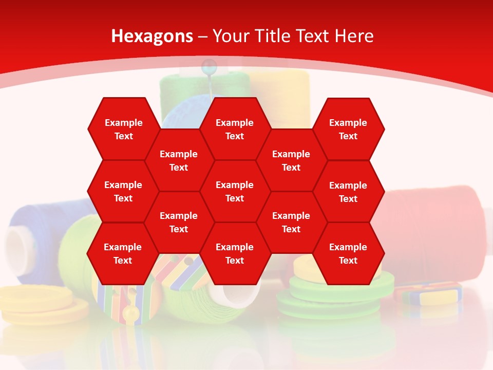 Roll Embroidery Object PowerPoint Template