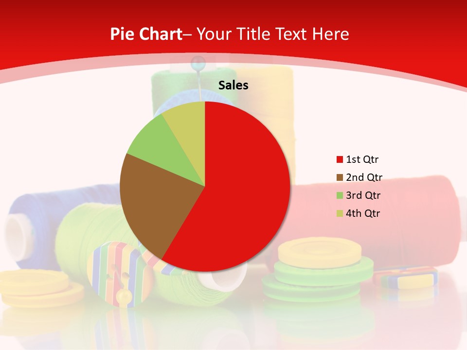 Roll Embroidery Object PowerPoint Template