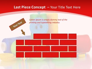 Roll Embroidery Object PowerPoint Template