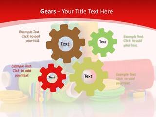 Roll Embroidery Object PowerPoint Template