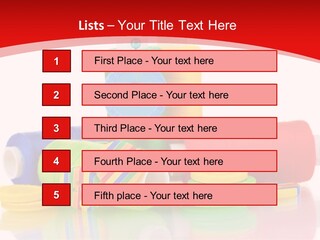 Roll Embroidery Object PowerPoint Template