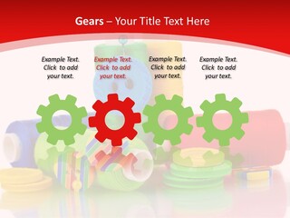 Roll Embroidery Object PowerPoint Template