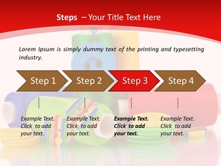 Roll Embroidery Object PowerPoint Template