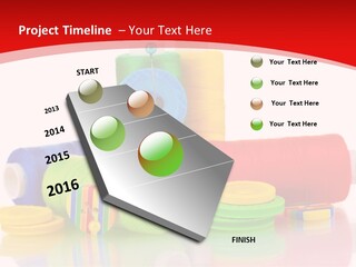 Roll Embroidery Object PowerPoint Template