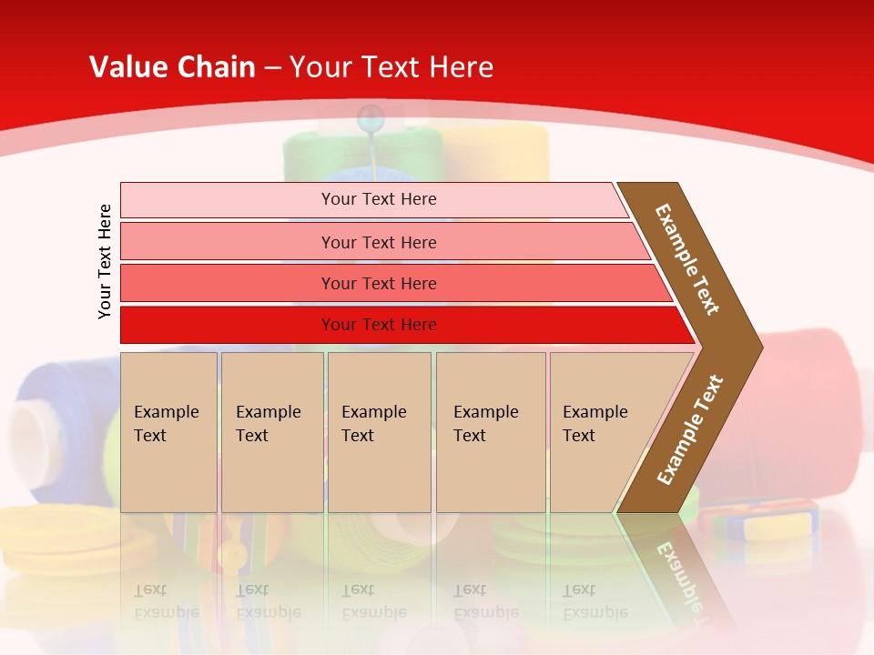 Roll Embroidery Object PowerPoint Template