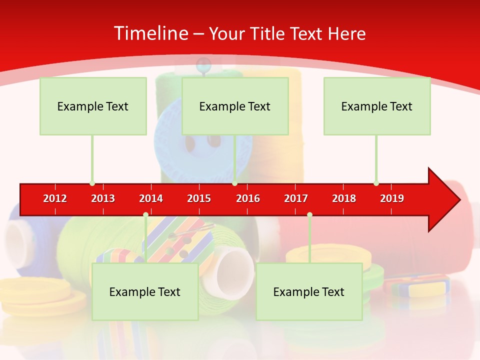 Roll Embroidery Object PowerPoint Template