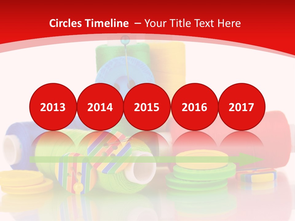 Roll Embroidery Object PowerPoint Template