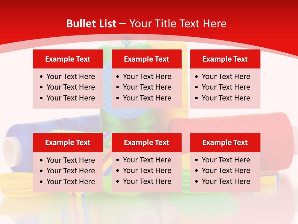 Roll Embroidery Object PowerPoint Template