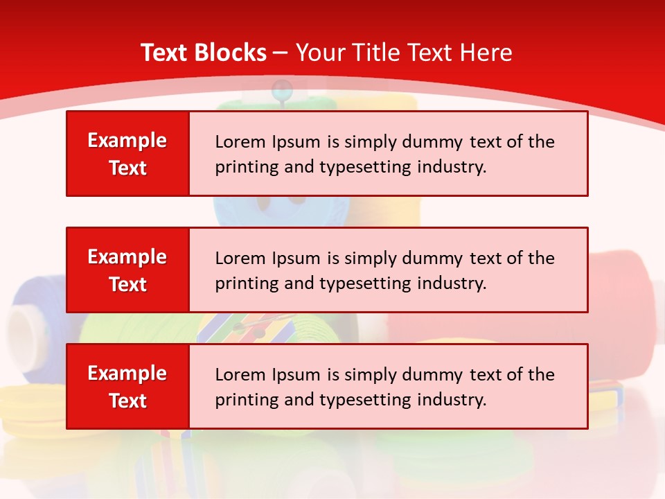 Roll Embroidery Object PowerPoint Template