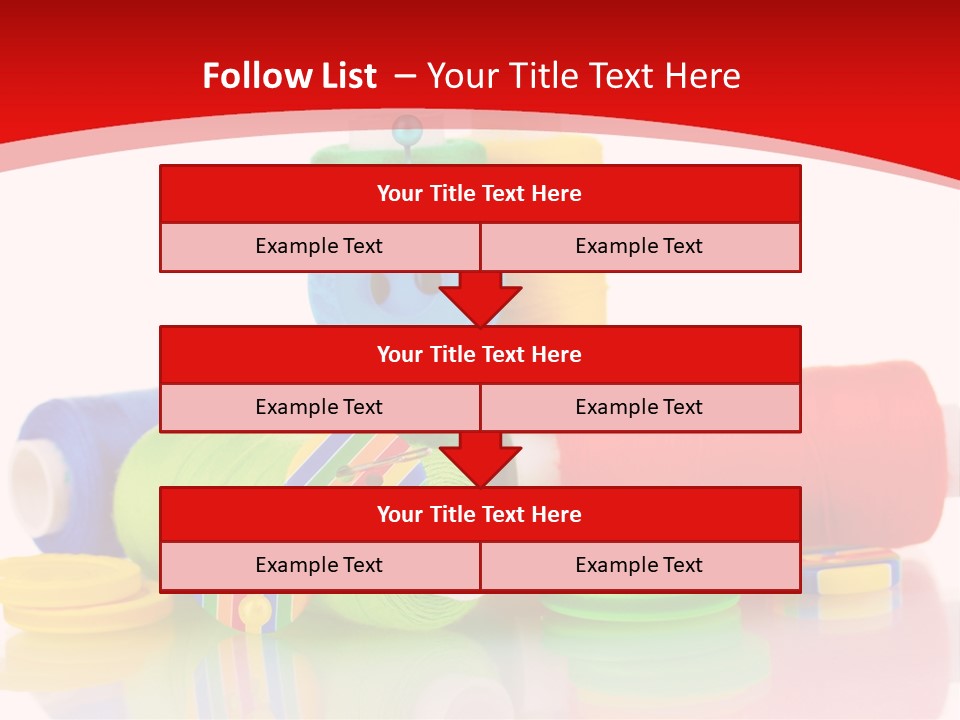 Roll Embroidery Object PowerPoint Template