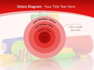 Roll Embroidery Object PowerPoint Template