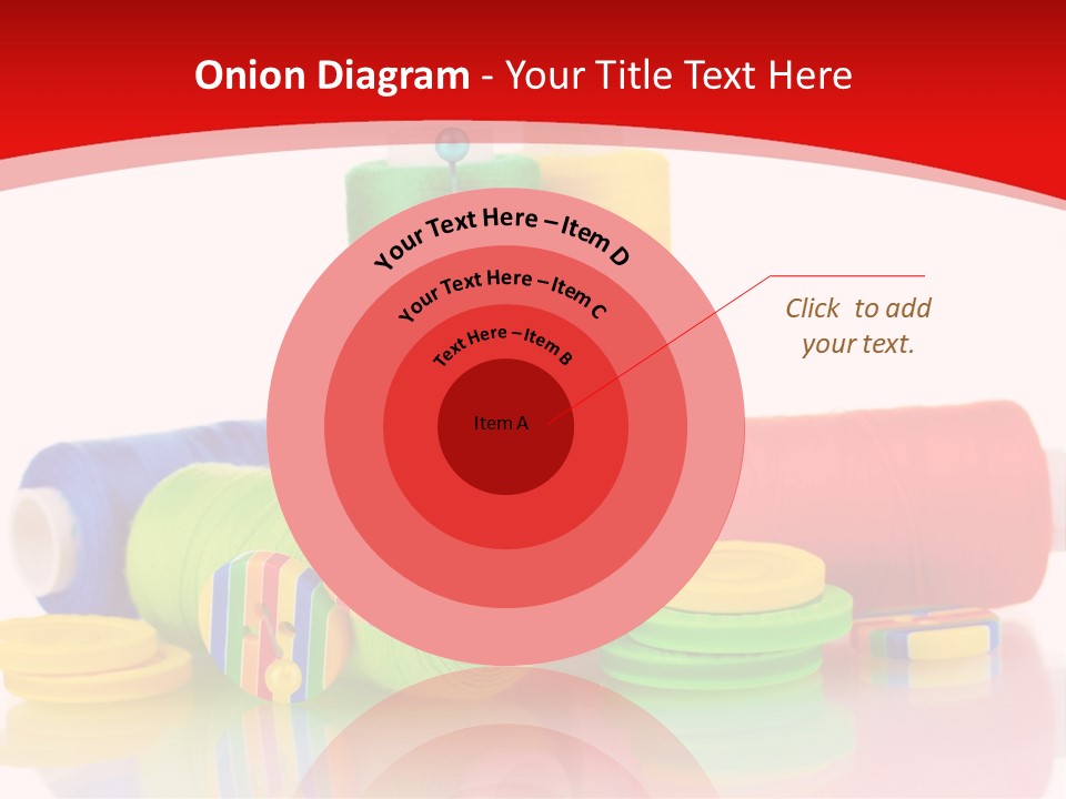 Roll Embroidery Object PowerPoint Template