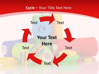 Roll Embroidery Object PowerPoint Template