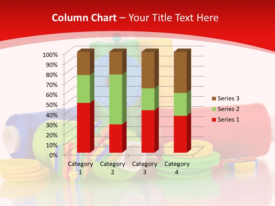 Roll Embroidery Object PowerPoint Template