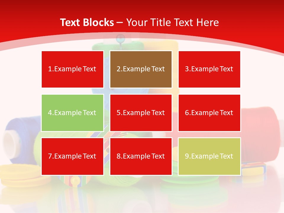 Roll Embroidery Object PowerPoint Template