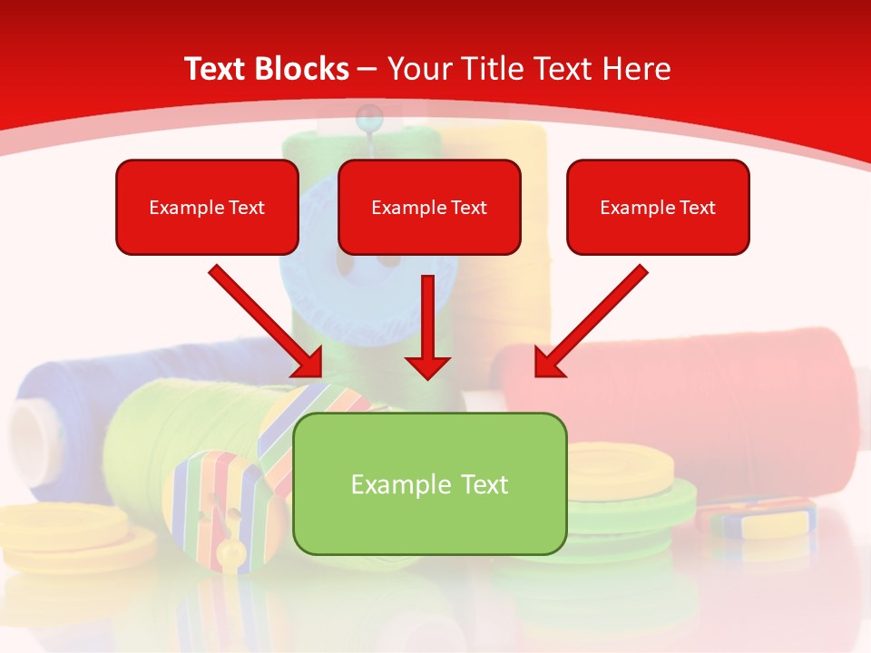 Roll Embroidery Object PowerPoint Template