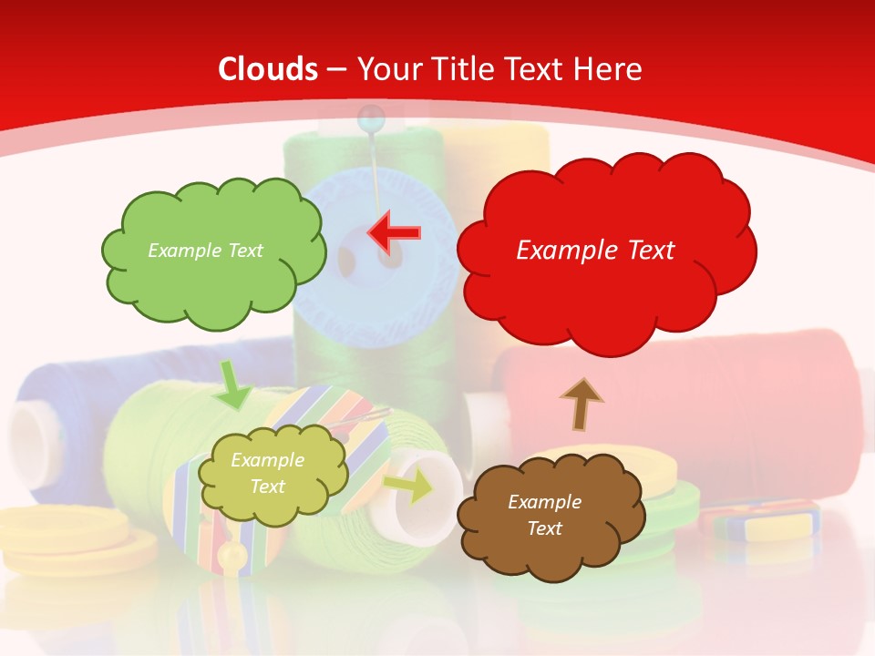 Roll Embroidery Object PowerPoint Template