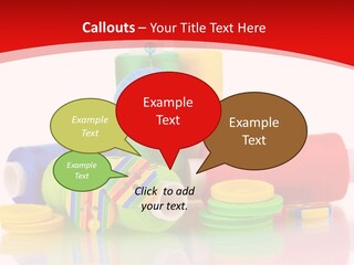 Roll Embroidery Object PowerPoint Template