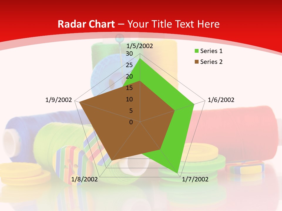 Roll Embroidery Object PowerPoint Template