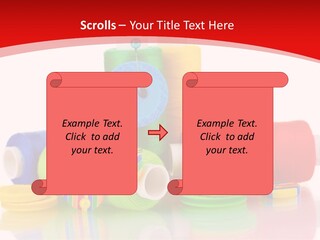Roll Embroidery Object PowerPoint Template