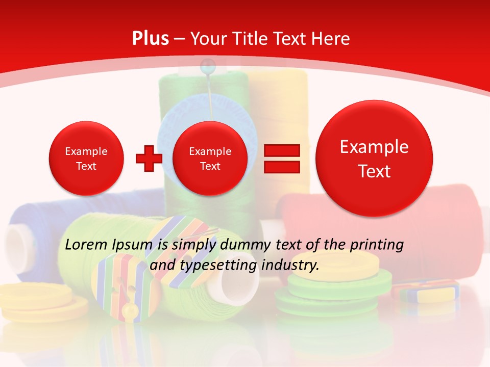 Roll Embroidery Object PowerPoint Template