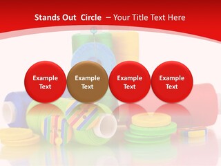 Roll Embroidery Object PowerPoint Template