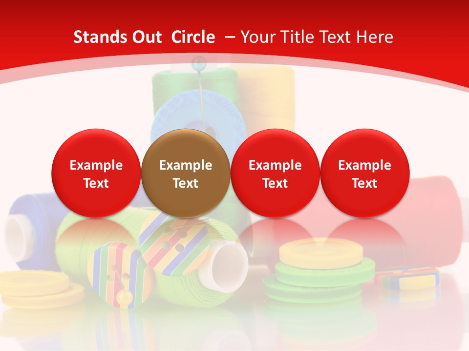 Roll Embroidery Object PowerPoint Template