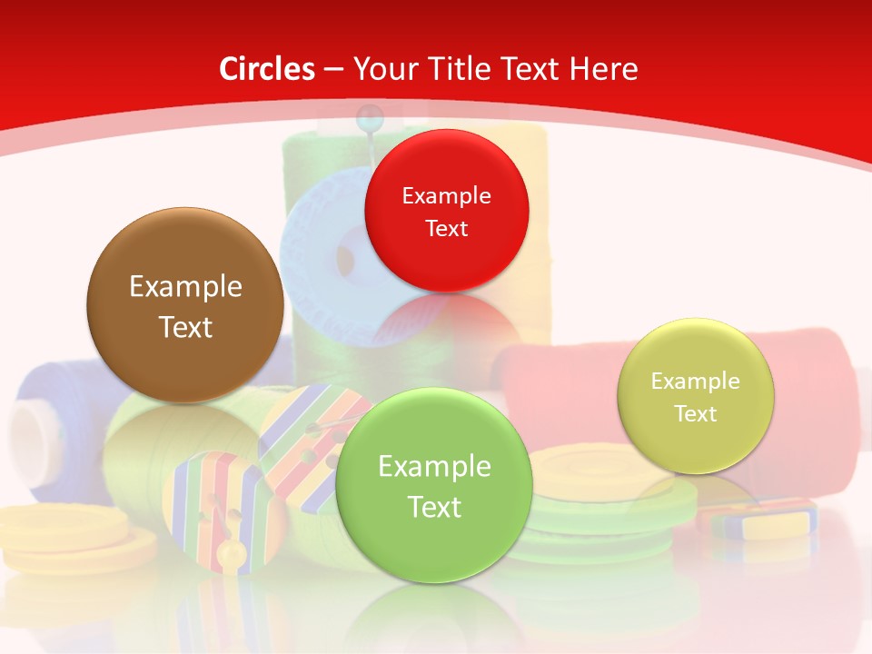 Roll Embroidery Object PowerPoint Template