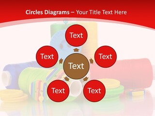 Roll Embroidery Object PowerPoint Template