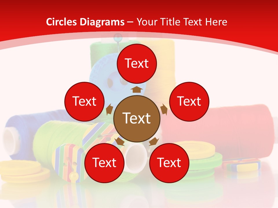 Roll Embroidery Object PowerPoint Template