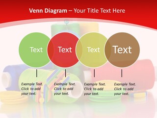 Roll Embroidery Object PowerPoint Template