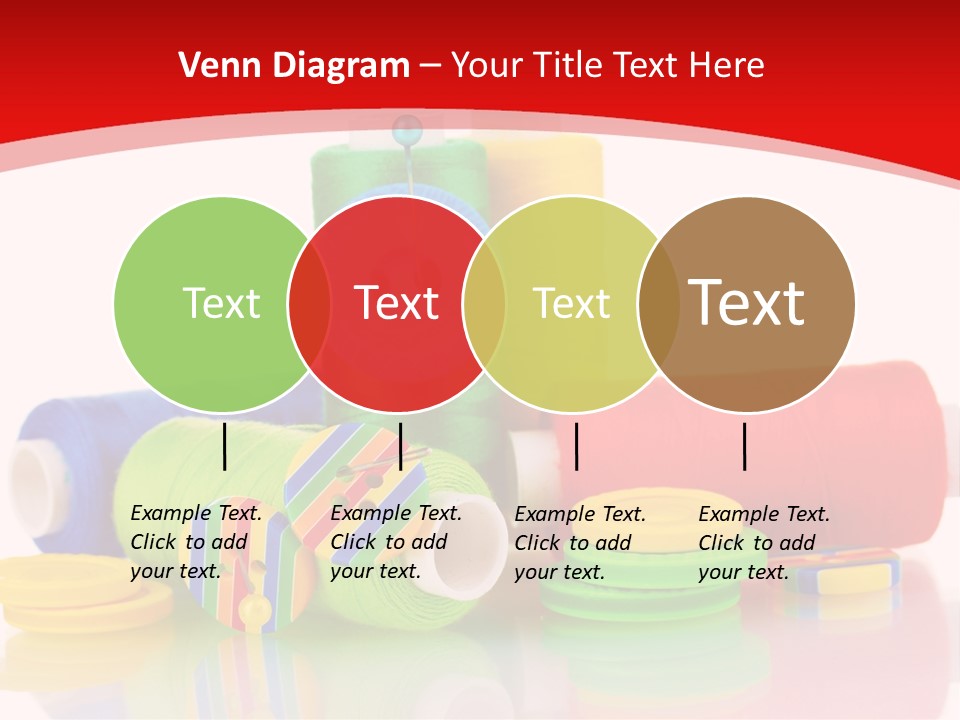 Roll Embroidery Object PowerPoint Template