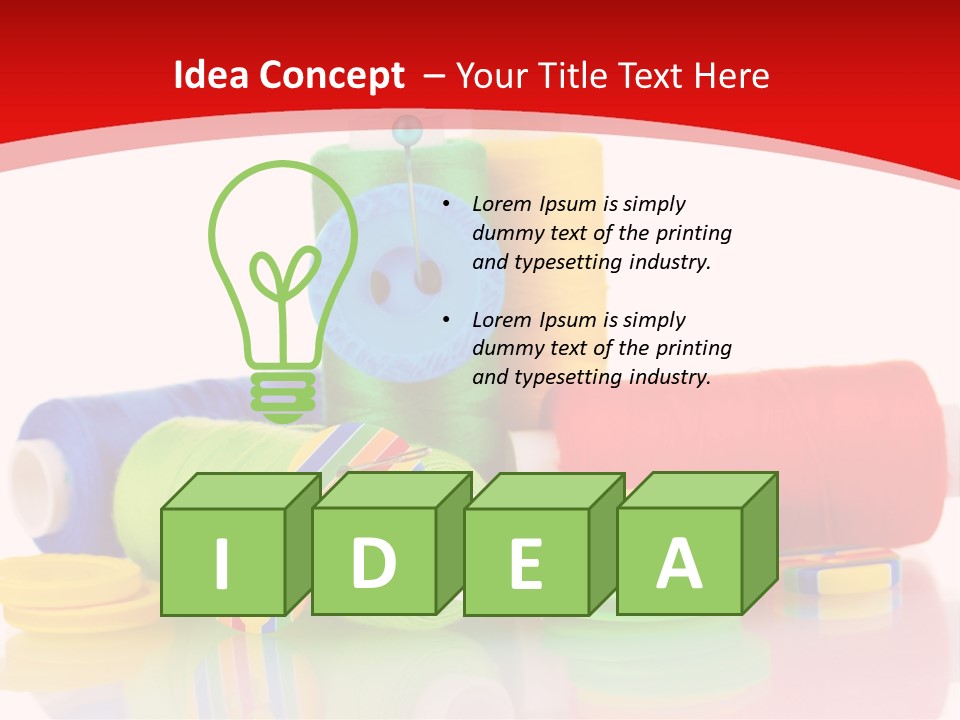 Roll Embroidery Object PowerPoint Template