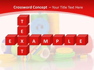 Roll Embroidery Object PowerPoint Template