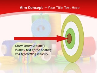 Roll Embroidery Object PowerPoint Template