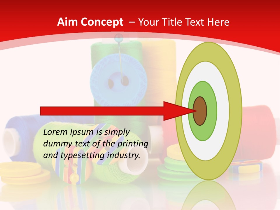 Roll Embroidery Object PowerPoint Template