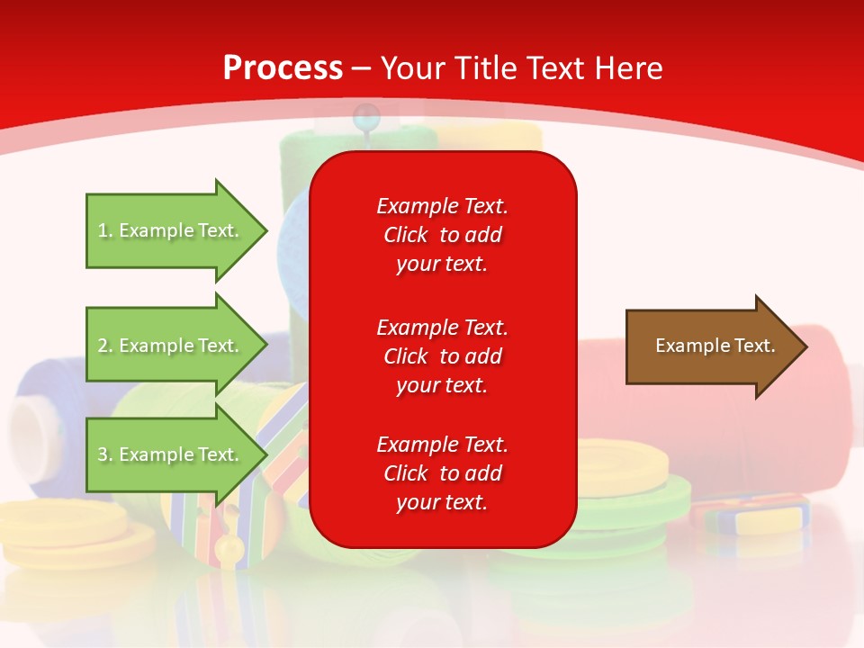 Roll Embroidery Object PowerPoint Template