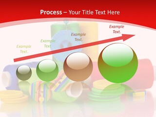 Roll Embroidery Object PowerPoint Template