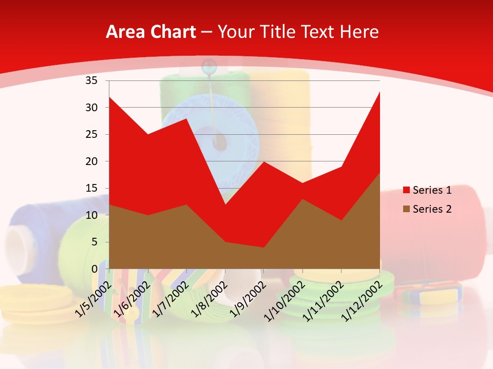 Roll Embroidery Object PowerPoint Template