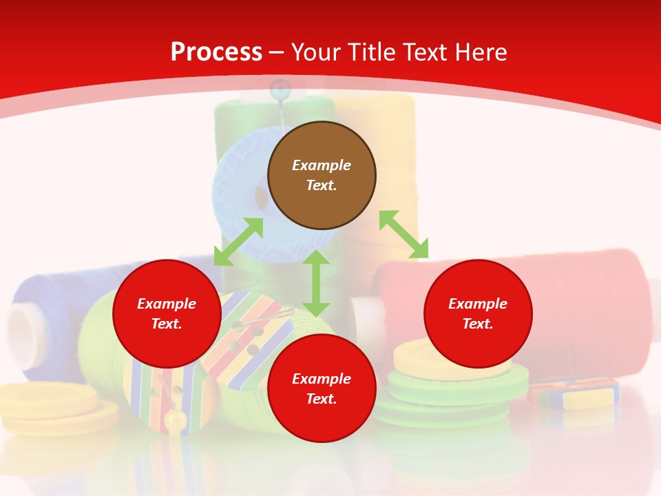 Roll Embroidery Object PowerPoint Template
