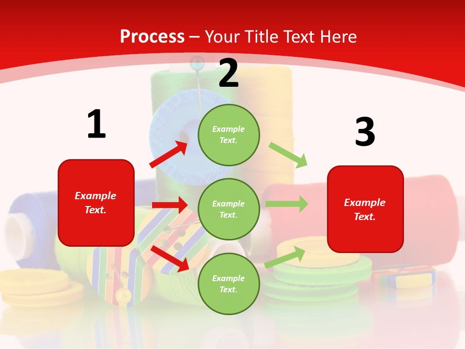 Roll Embroidery Object PowerPoint Template