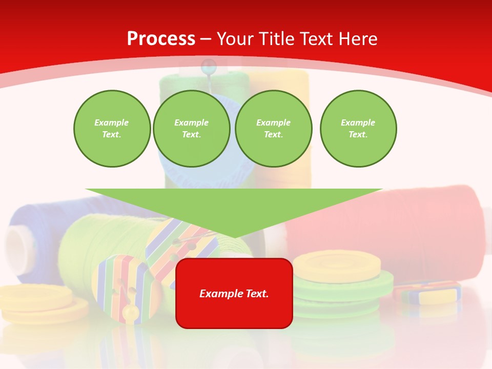 Roll Embroidery Object PowerPoint Template