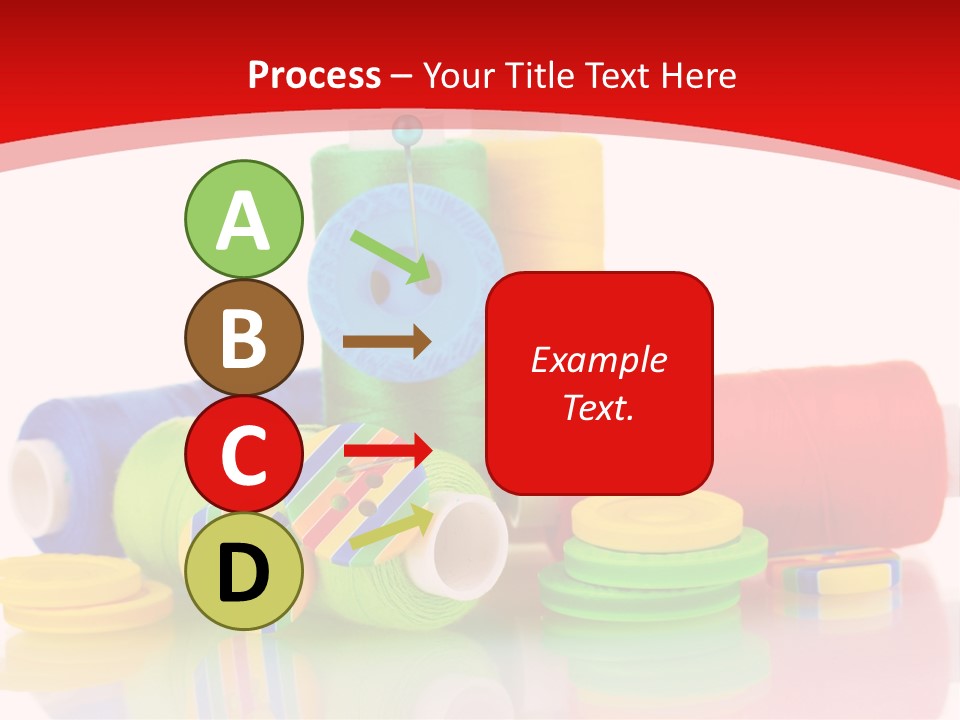 Roll Embroidery Object PowerPoint Template