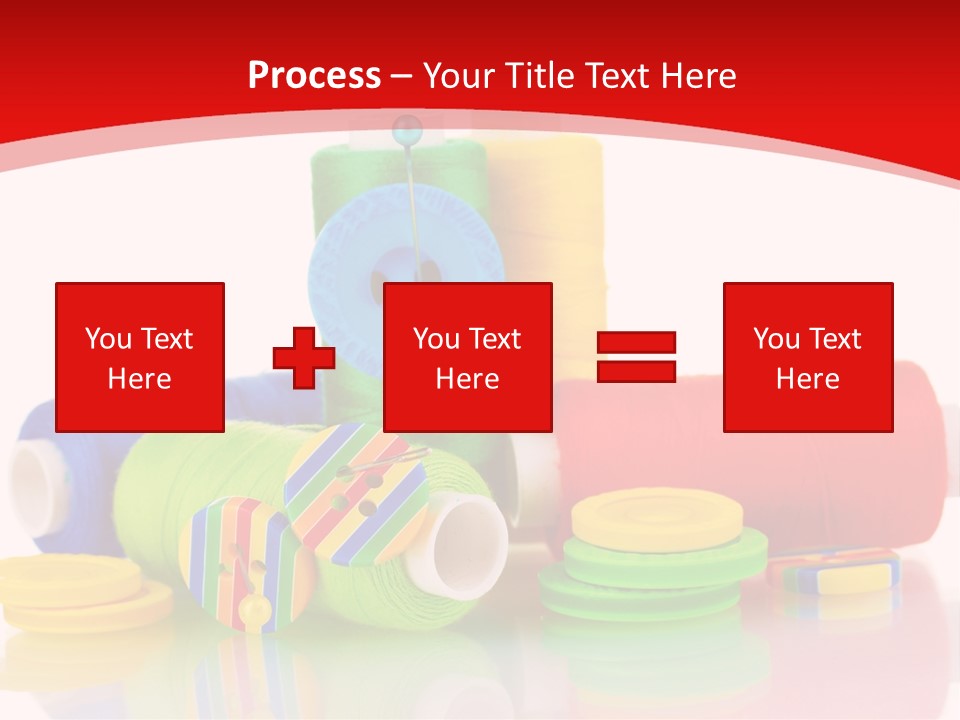 Roll Embroidery Object PowerPoint Template