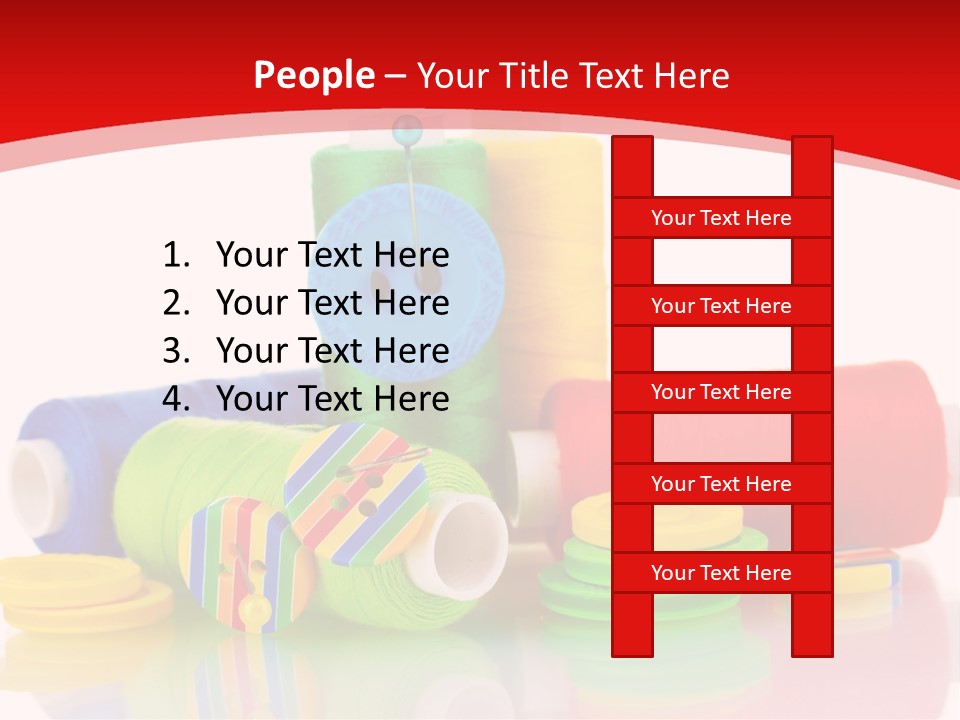 Roll Embroidery Object PowerPoint Template