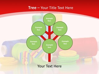 Roll Embroidery Object PowerPoint Template