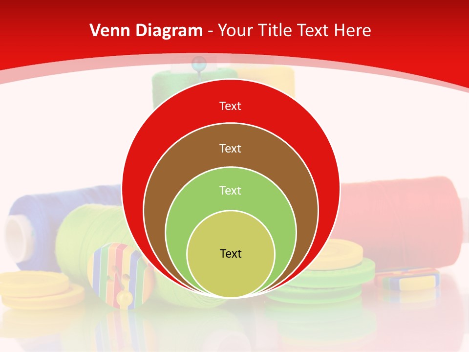 Roll Embroidery Object PowerPoint Template