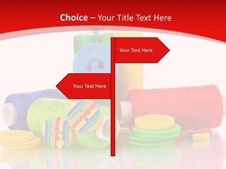 Roll Embroidery Object PowerPoint Template